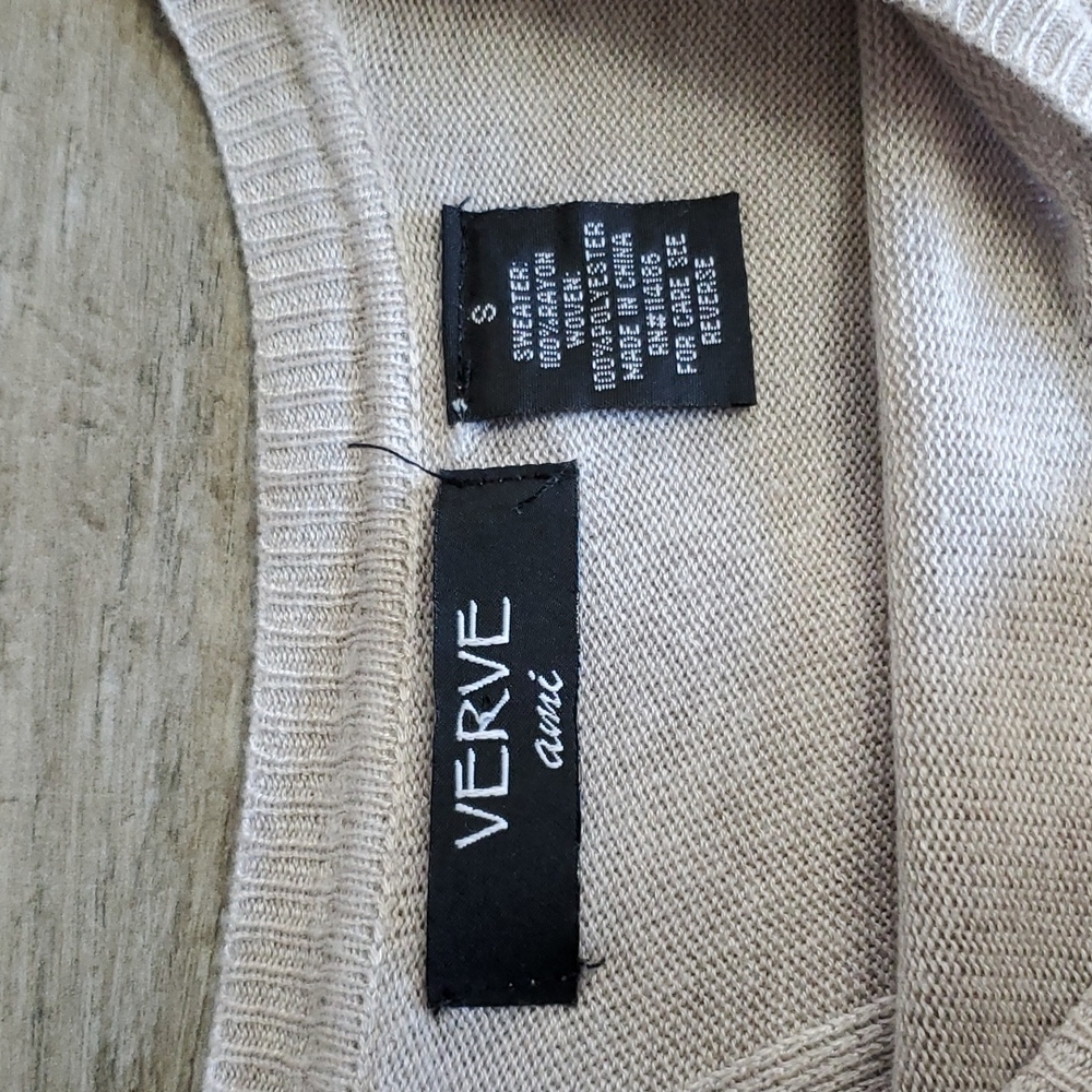 Verve Ami sheer panel sweater size small π - Picture 3 of 6